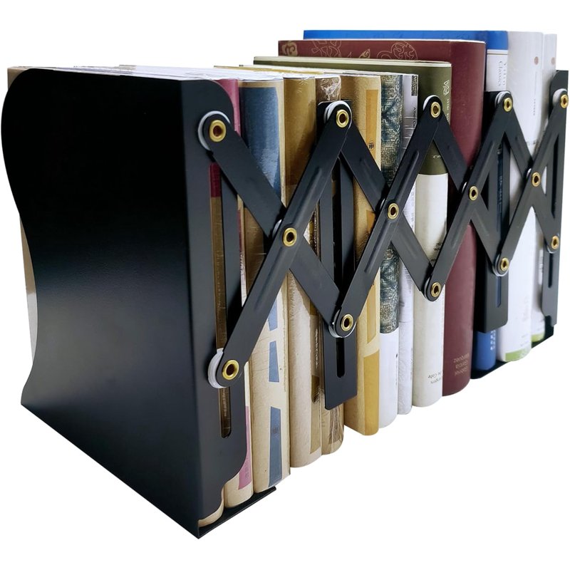 Heavy Duty Metal Bookends Adjustable Shelf Organizer for Home Office School
