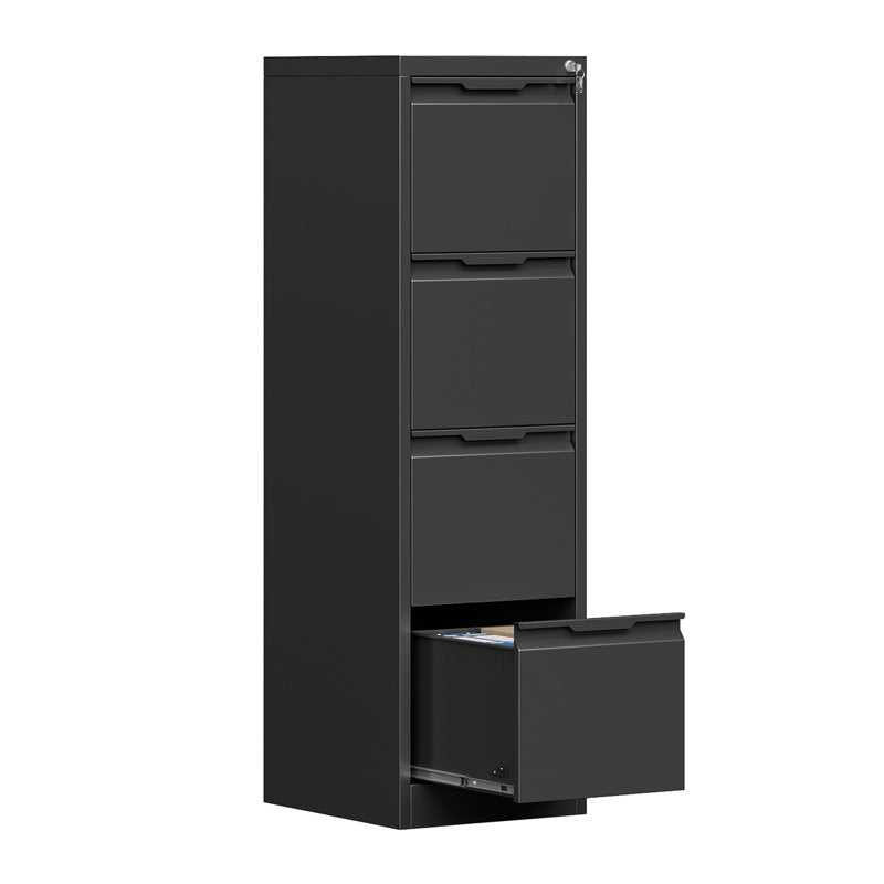 4 Drawer Metal File Cabinet with Lock - Vertical Home Office Storage
