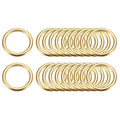 Metal O Rings Set - 20 Pack Zinc Alloy Circular Buckles for DIY Crafts & Accessories