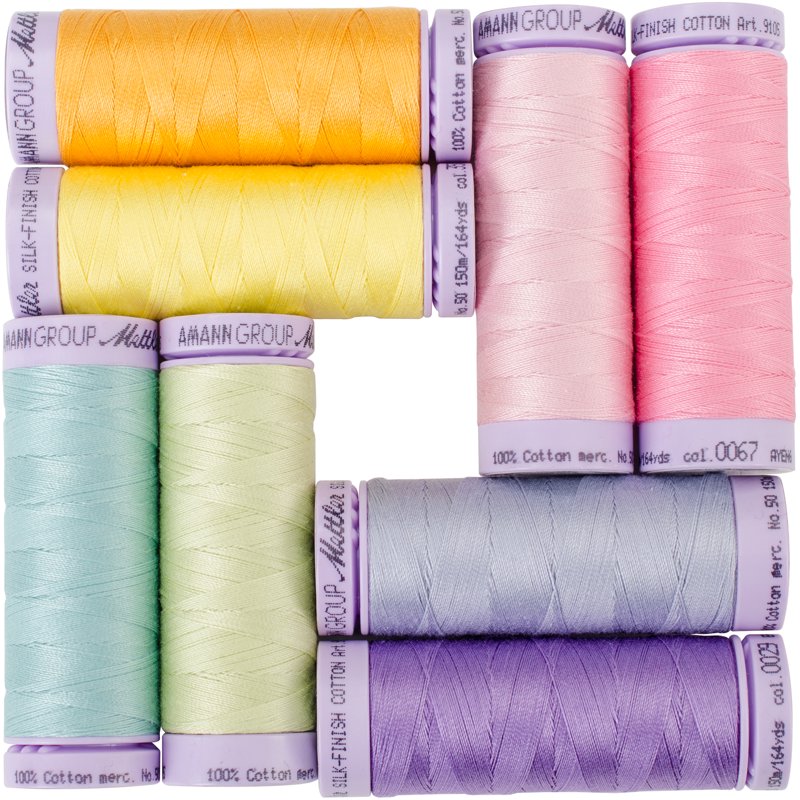 Cotton Sewing Thread Pack - 8 Spools of 100% Egyptian Cotton for Quilting & Crafting