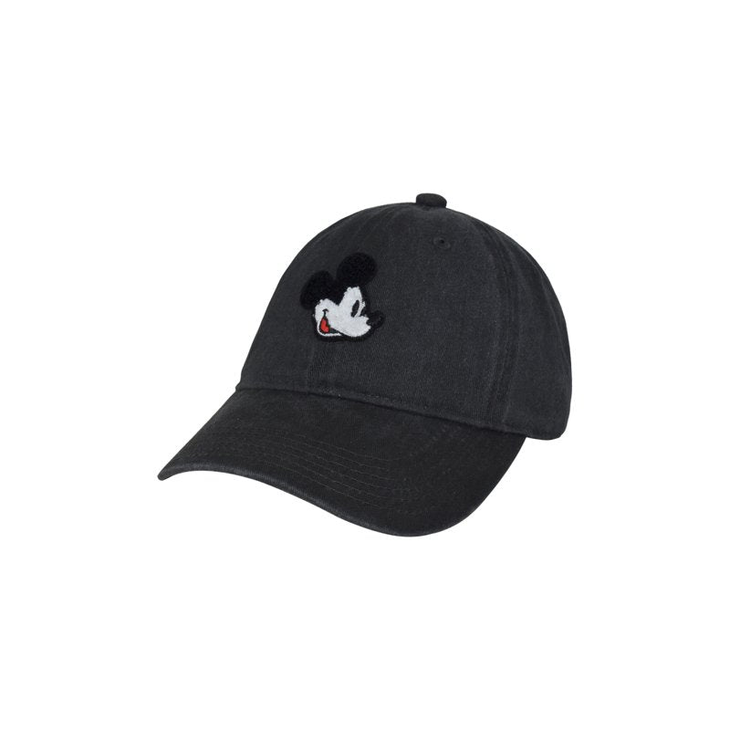 Mickey Mouse Dad Cap with Chenille Patch - Black & White, One Size