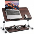 Cowin Adjustable Laptop Desk Table 20.5 x 11.82 in Walnut - Foldable Lap Desk