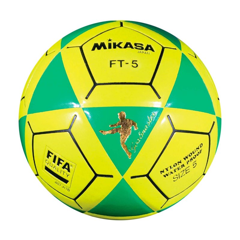 Mikasa FT5 Goal Master Soccer Ball - Size 5, Composite Leather, Yellow/Green, FIFA Approved