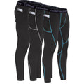 Men's Compression Pants 3 Pack Workout Running Tights Base Layer