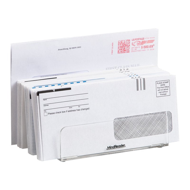 3-Tier Mail Sorter Desktop Organizer Acrylic Office Storage