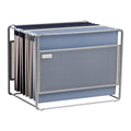 Desktop File Folder Organizer Box for Hanging Files & Mail - Silver & Black