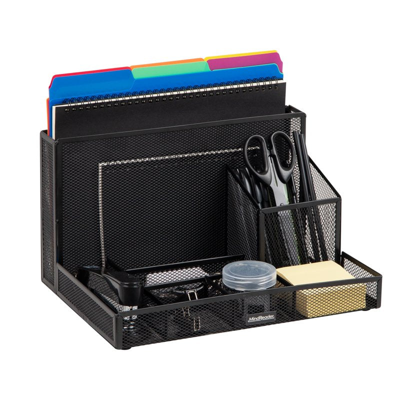 Desktop Organizer with Office Supplies - File Storage & Desk Storage Solution
