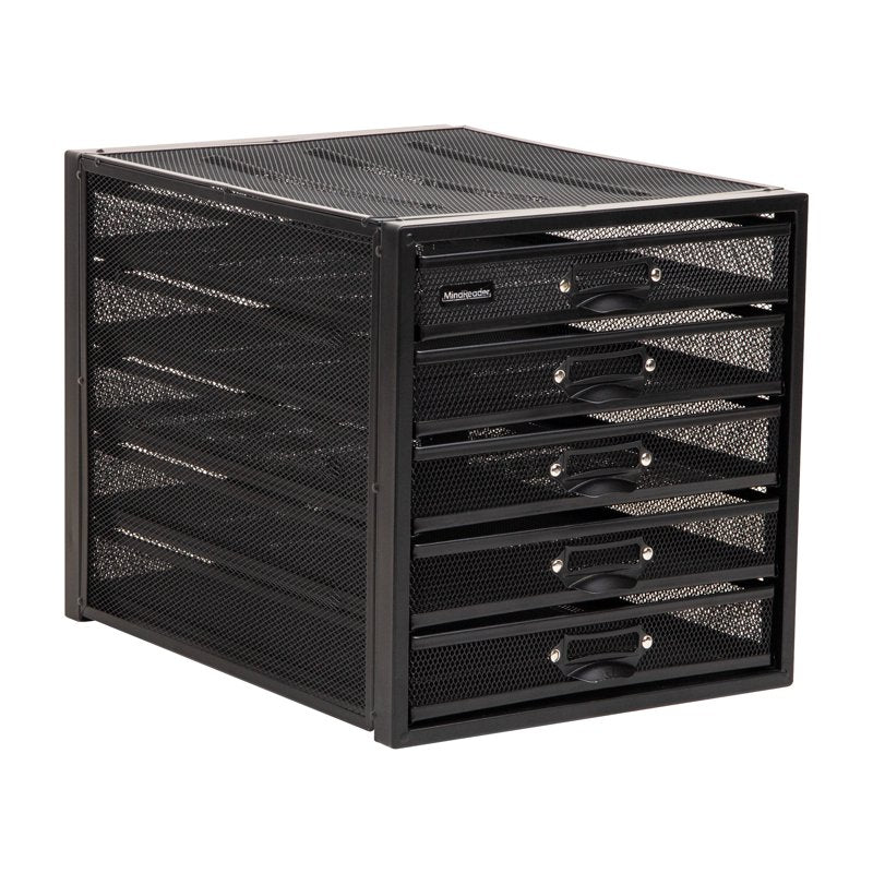 Multi-Purpose Desk Organizer with 5 Drawers, Steel Mesh Storage Solution
