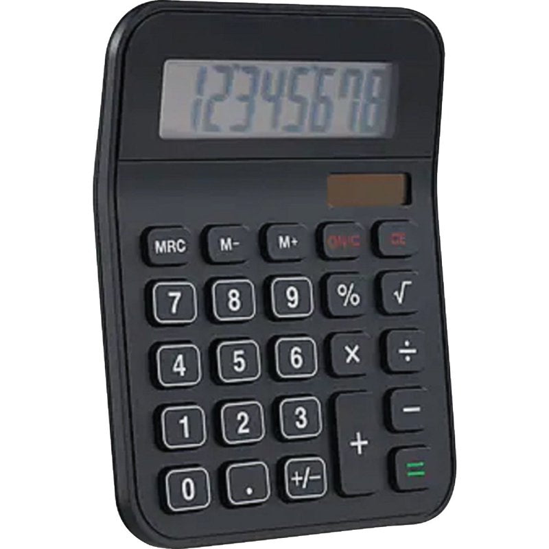 Mini Solar Powered Desk Calculator - Silver Small Graphing Calculator