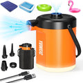 Portable Electric Air Pump with 5000mAh Battery & Camping Light for Inflatables
