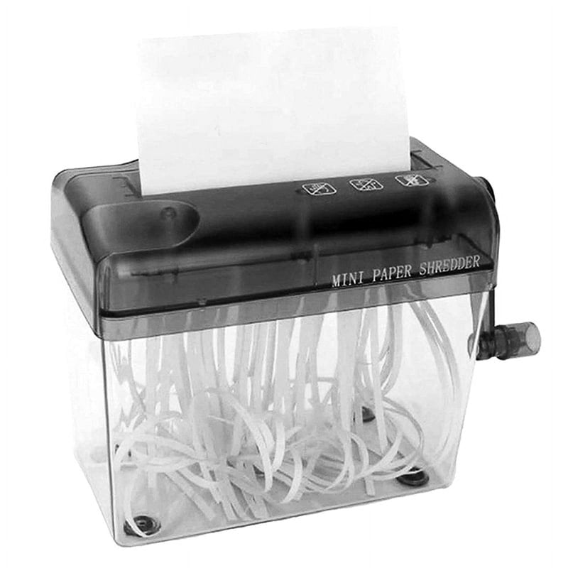 Portable Mini Hand Paper Shredder A6 Manual Office & Home Use