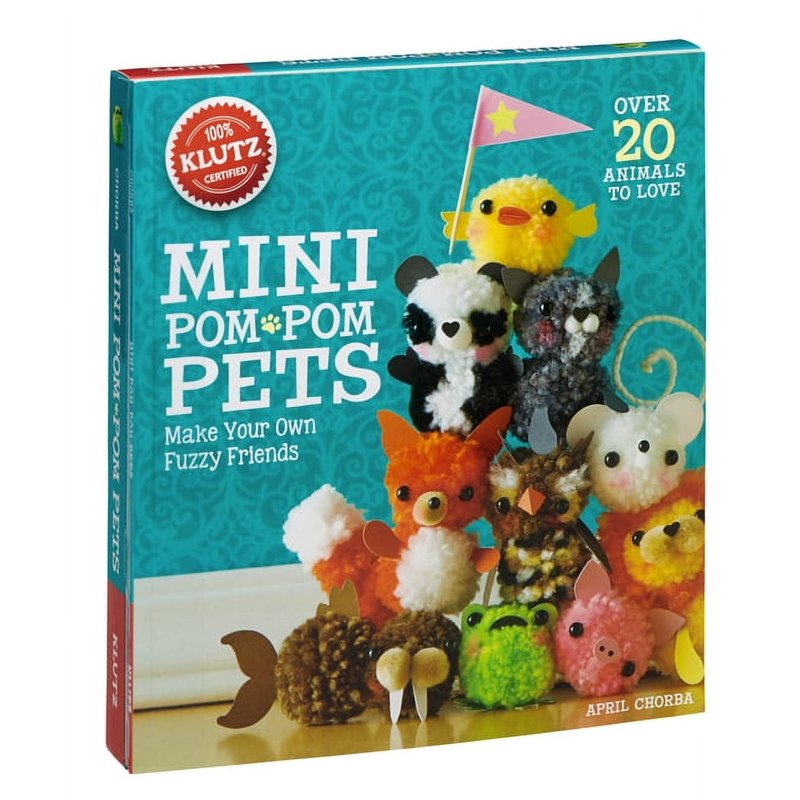 Mini Pom-Pom Craft Kit for Making Fuzzy Pet Friends, Over 20 Styles