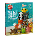 Mini Pom-Pom Craft Kit for Making Fuzzy Pet Friends, Over 20 Styles