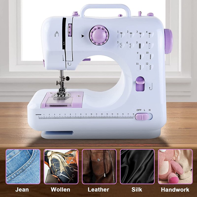 Portable Sewing Machine for Beginners Adults Kids with 12 Stitches & Reverse