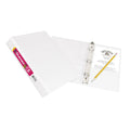 Mini Durable View Binder with 3 Rings - 1 Inch Capacity, White, Pack of 5