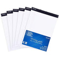 Narrow Ruled Standard Writing Pads - 8.5 x 11 Inches, White, 50 Sheets, 6 Pack