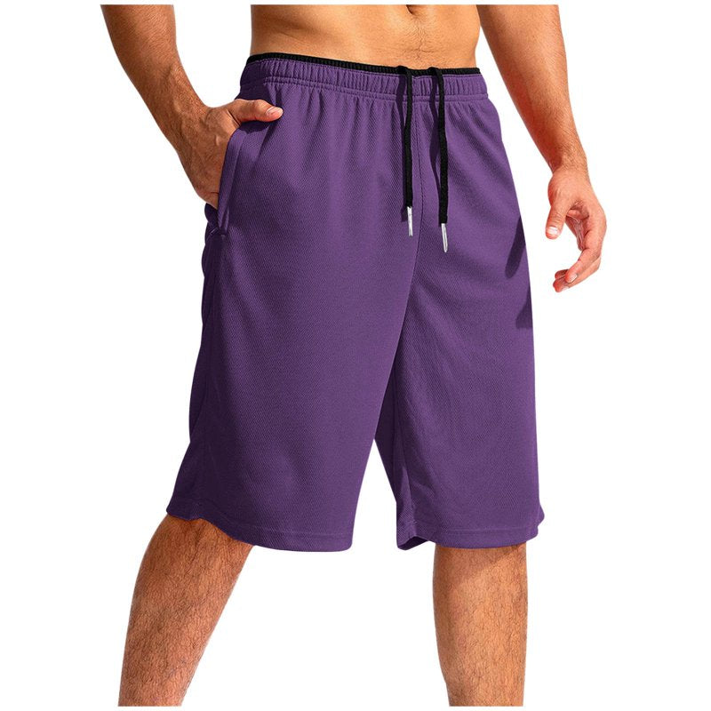 Men's Quick Dry Basketball Shorts with Pockets - Lightweight Mesh Athletic Shorts