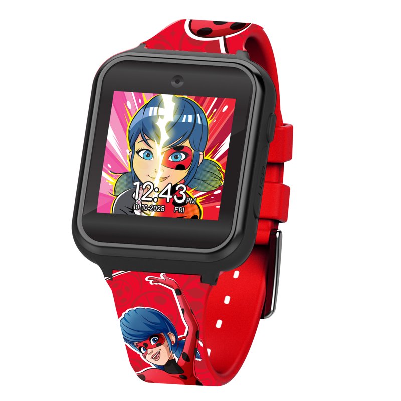Kids Interactive Smartwatch with Camera and Games - Red & Black, Silicone Strap