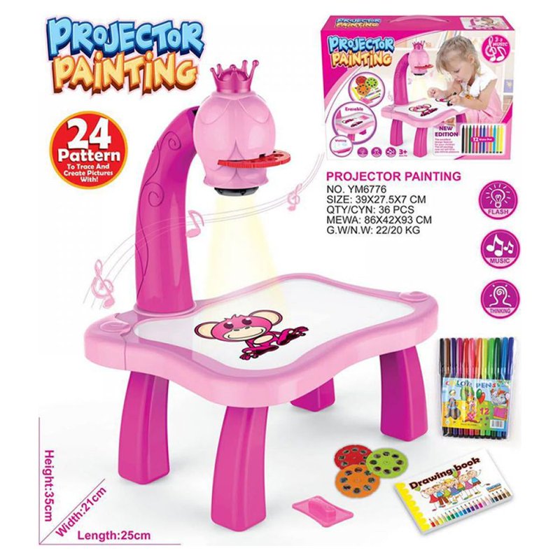 Magnetic Drawing Board for Toddlers - Erasable Doodle & Projection Art Toy for Kids 3-6 Years