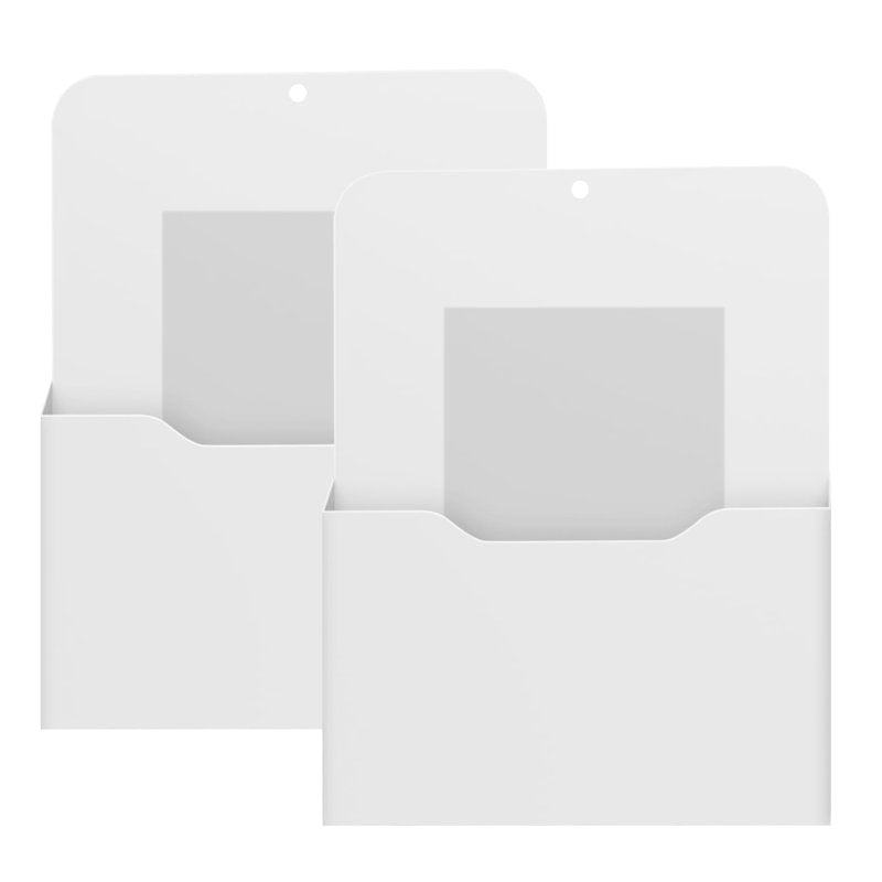 Magnetic Wall File Organizer Set - 2 Pack Hanging Storage for Office & Kitchen