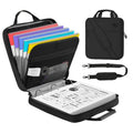 2 Inch Zipper Binder with 3 Ring Capacity for 500 Sheets - Multi-Pocket Office Organizer