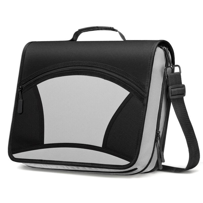 Zipper Binder Organizer with Shoulder Strap, 3-Ring Capacity, Water-Resistant Nylon, Holds Up to 600 Sheets, Multiple Colors