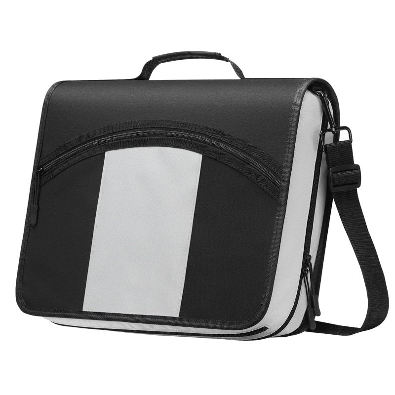 Zipper Binder Organizer with Shoulder Strap, 3-Ring Capacity, Water-Resistant Nylon, Holds Up to 600 Sheets, Multiple Colors