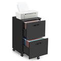 Small Rolling File Cabinet with 2 Drawers for Home Office Storage