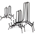 6 Pack Adjustable Anti-Slip Plate Display Stands for Plates Photos Art - Black Iron Wire