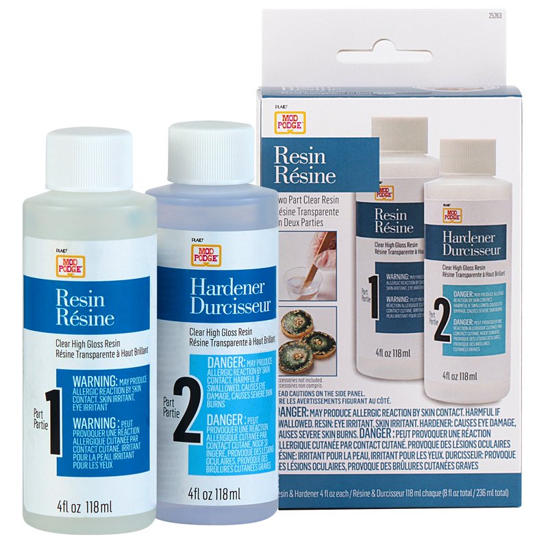 Mod Podge Clear 2-Part Resin Kit for Crafts Gloss Finish 8 fl oz