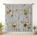 Modern Floral Print Blackout Curtains for Bedroom & Room Decor - Rod Pocket Style