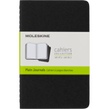 Pocket Journal Set - 3 Black Plain Notebooks for Notes & Planning