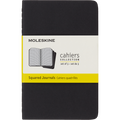 Set of 3 Pocket Squared Journals - Black, Compact Notebooks for Notes & Planning