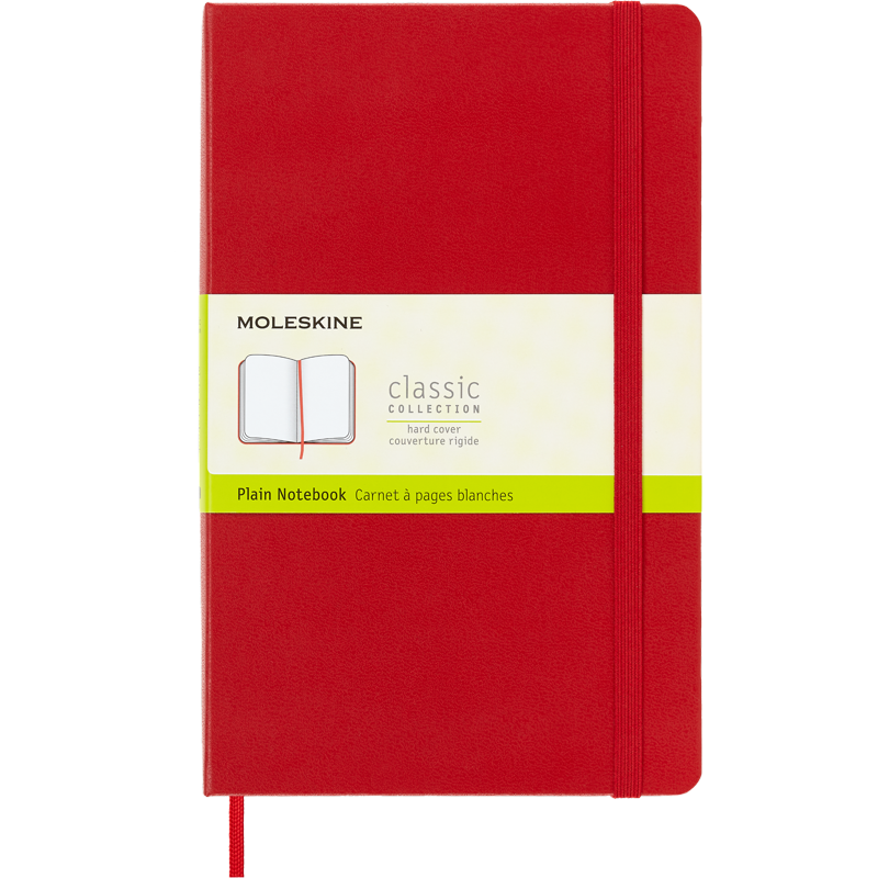 Large Scarlet Red Hardcover Notebook - Classic Moleskine Journal