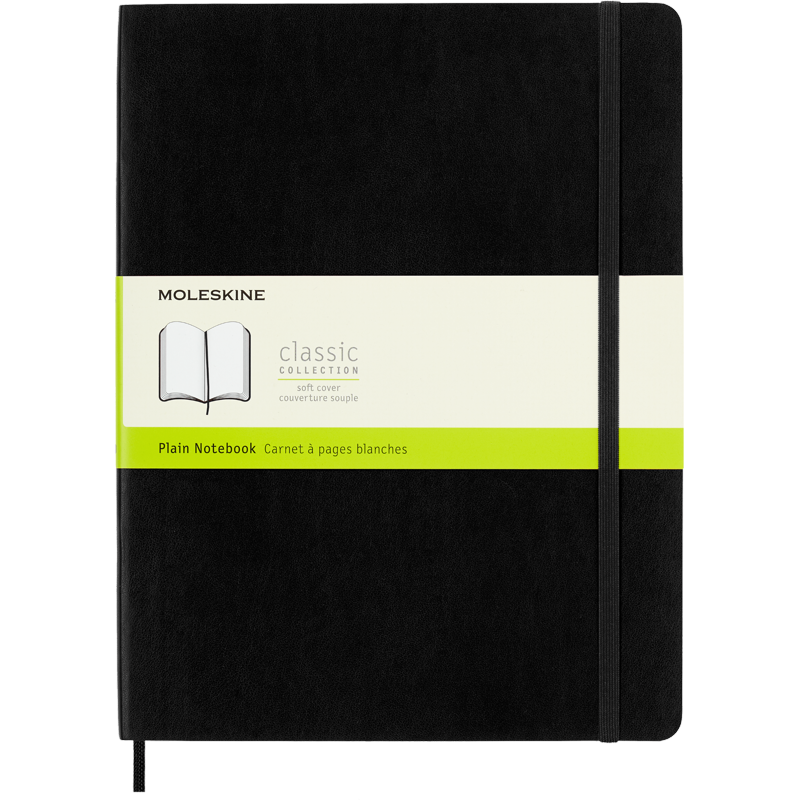 Moleskine Classic Notebook Soft Cover XL 7.5x9.75 Black