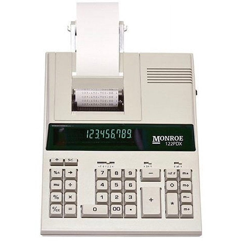 Medium Duty Printing Calculator with Large Plus Minus Keys - Monroe 122PDX