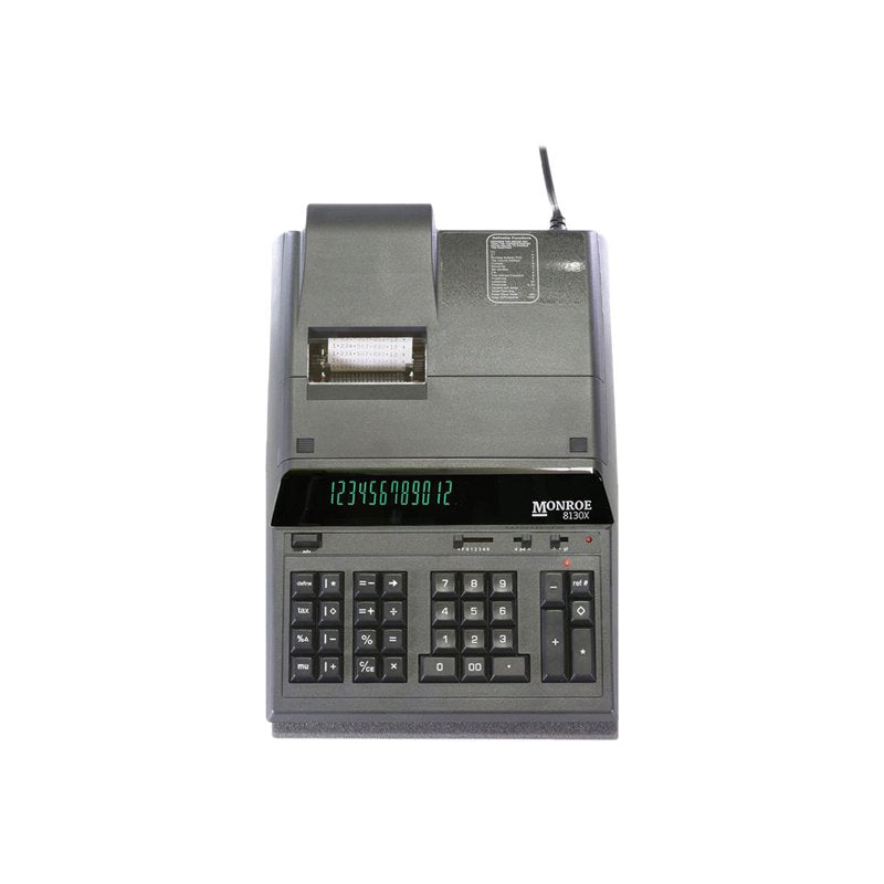 Heavy-Duty Printing Calculator with 12-Digit VFD Display & AC Adapter