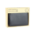 Genuine Leather RFID Blocking Tri-Fold Wallet for Men with Gift Box