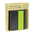 RFID Signal Blocking Leather Wallet Card Case - Large Capacity Men’s Slim Bi-Fold