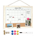 Monthly Whiteboard Calendar & Corkboard Wall Organizer 16x12 Magnetic Dry Erase