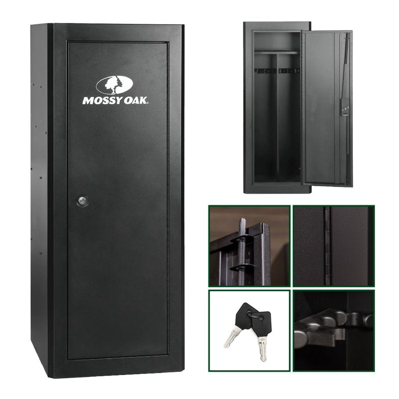 Gun Security Cabinet for 18 Rifles - 21 x 18 x 55 Inch Black Lockable Safe