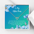 Mother's Day Necklace and Card Gift Set - Heart Pendant with Gradient Card