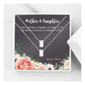 Mother and Daughter Matching Necklace Set - Silver & Gold Cube and Infinity Rings, Gift for Her