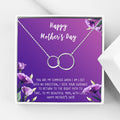 Mother's Day Gift Box Necklace for Mom - Stainless Steel Pendant with Card, Multiple Styles & Colors