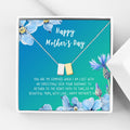Mother's Day Necklace and Card Set - Heart Pendant Gift for Mom, Her, or Grandmother