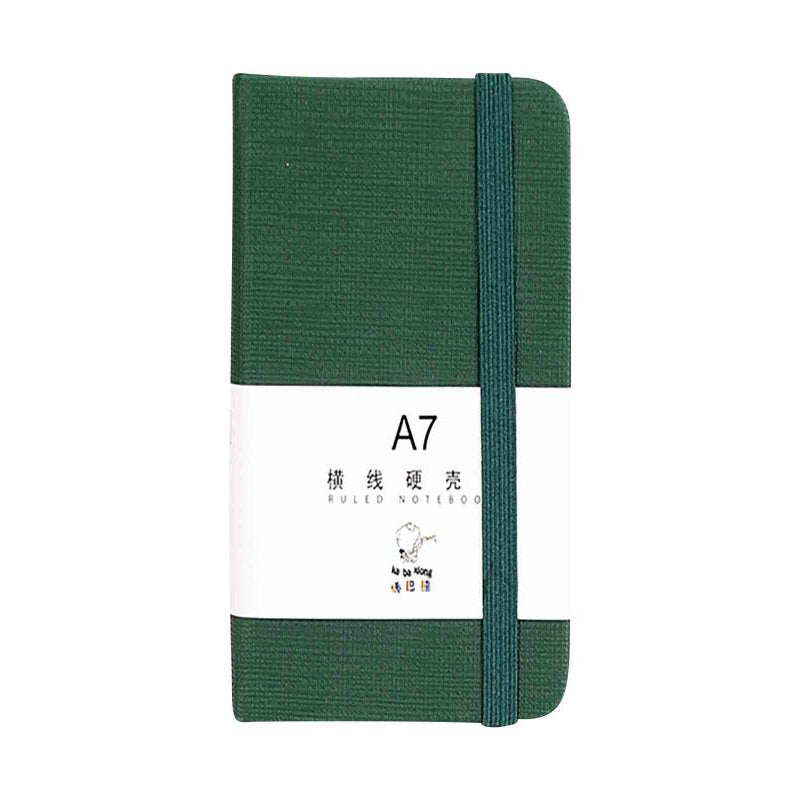 Pocket Notebook for Office and Study - Hard Cover, Thick Paper, Green