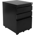 Mobile File Cabinet with 3 Drawers Under Desk Locking Steel Storage