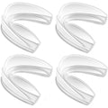 Mouth Guard Sports Pack - 4 Moldable Athletic Dental Protectors for Youth & Adults