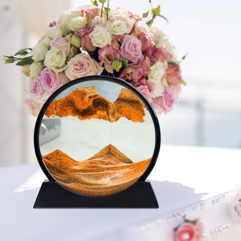 Kinetic Sand Art Hourglass - 3D Liquid Motion Desk Decor for Relaxation
