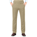 Men's Stretch Dress Pants - Business Casual Flat Front Khaki & Black